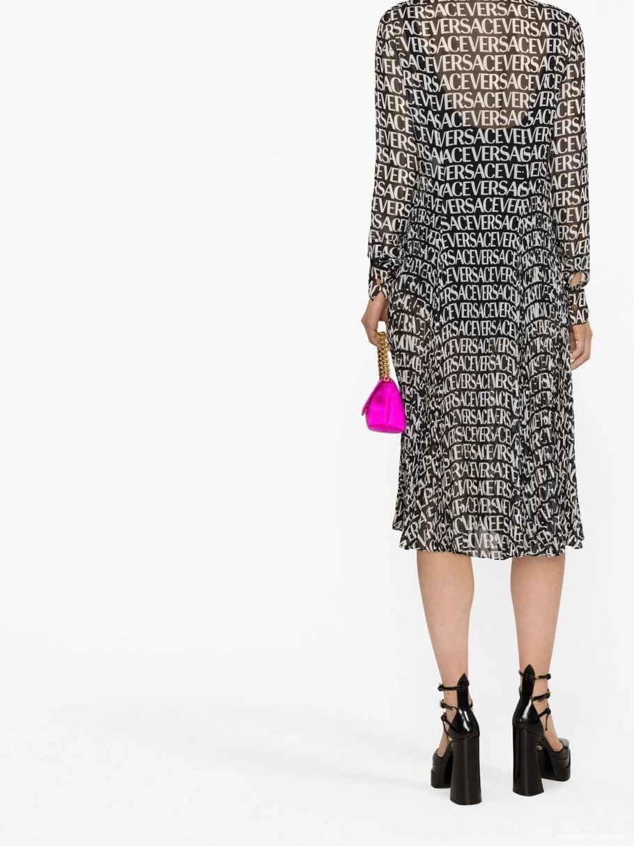 Affordable shirtdress logo-print Women silk Versace 0810